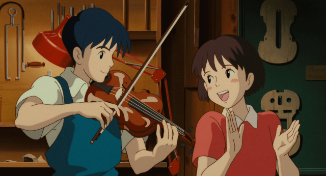 Seji suona il violino a Shizuku